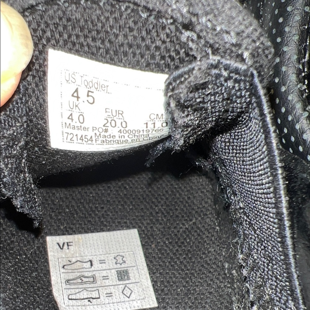 Vans Kids Black Slip-On Shoes Size 4.5 - Picture 7 of 8
